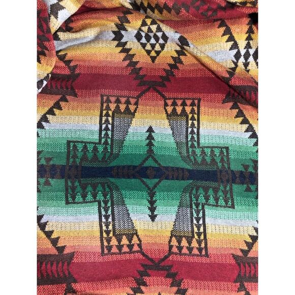 Ralph Lauren Womens Aztec Cardigan Sweater L/XL Shawl Collar Flaw - Picture 6 of 15